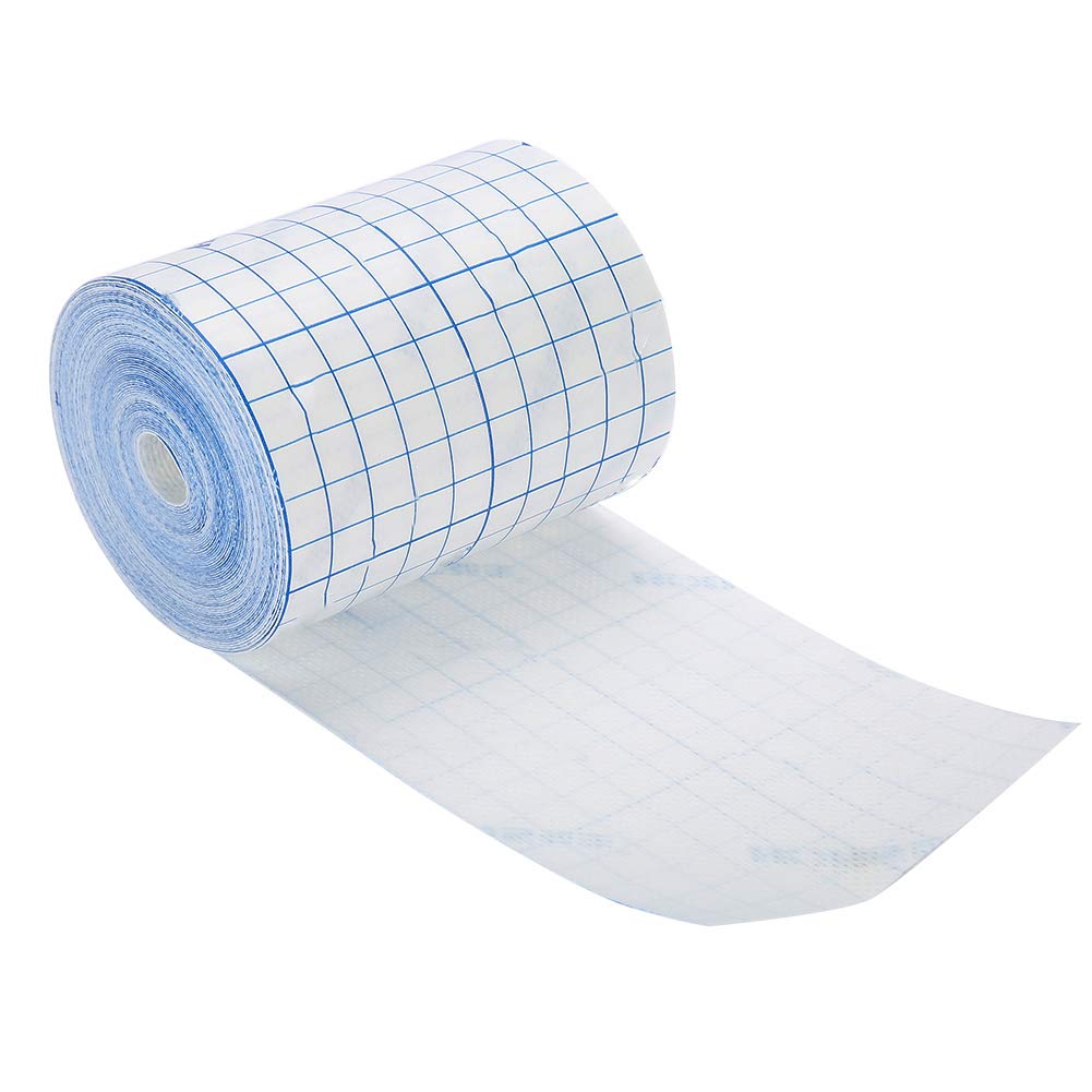 Tbest Bande Médicale Respirante 10Cm x 10M pour Pansements, Bandage Adhésif Non Tissé Stretch Transparent pour Fixation 